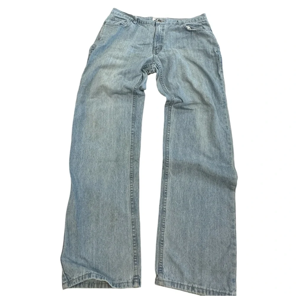 Men’s light‎ fade vintage Red camel denim jeans boot cut jeans size 38/34